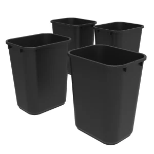 10 Gallon Wastebasket, Black