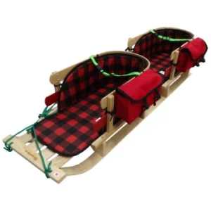 Frontier Twin Sleigh w/plaid pad,support strap,pouch - boxed