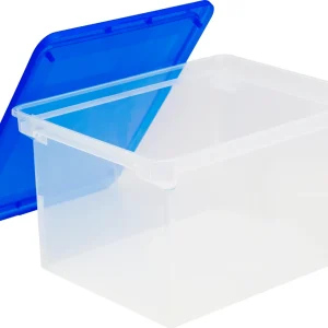Portable File Tote, Blue