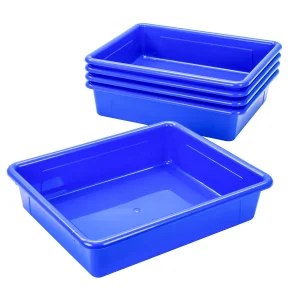 Flat Storage Tray, Blue