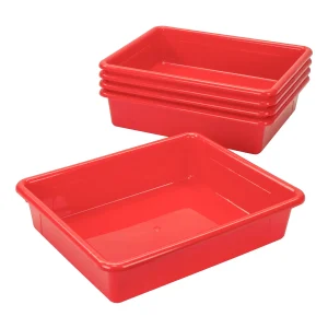 Flat Storage Tray, Red