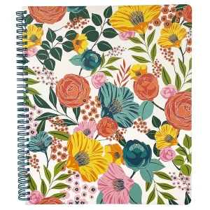 Large Notebook, Garden Blooms Cream