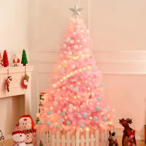 Pink / Blue / White / Green  Artificial Christmas Tree 180cm/6ft